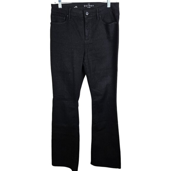 WHBM‎ White House Black Market Skinny Flare Leg Black Jeans Size 6L Long Tall - Picture 11 of 11